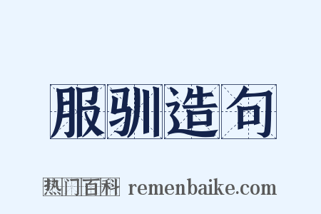 服驯造句是什么意思的图片